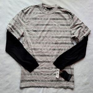 VANS Shirt Boy's Gray Size L Long Sleeve New Vintage NWT Rare